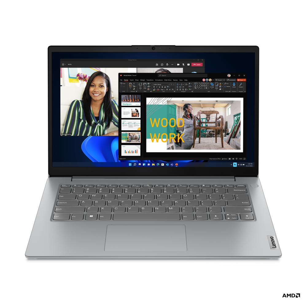 Laptop Lenovo V14 G4 Amn / Ryzen 5 7520u 2.8ghz / 16gb Lpddr5 / 512gb Ssd / 14 Fhd 1920x1080 / Artic Grey / Win 11 Pro / 1yr Centro De Servicio