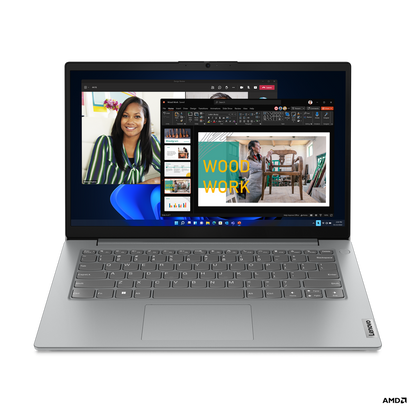 Laptop Lenovo V14 G4 Amn / Ryzen 5 7520u 2.8ghz / 16gb Lpddr5 / 512gb Ssd / 14 Fhd 1920x1080 / Artic Grey / Win 11 Pro / 1yr Centro De Servicio