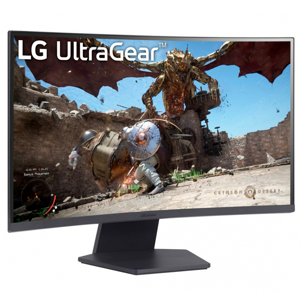 Monitor Pc Lg 27gs60qc-b Gaming Ultragear 27 Curvo Qhd, Amd Free Sync, 180hz, Panel Va, Aspecto 16:9, 2560x1440, Tr 1ms, 3000:1, Curvatura 1000r, Hdmi, Displayport, Hdr10, Montaje Pared 100x100 Mm.