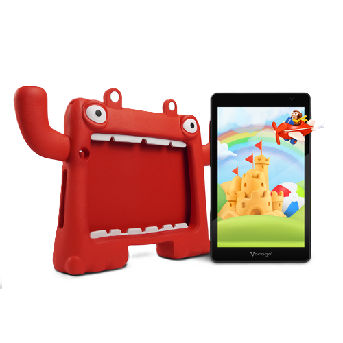 Tablet / Vorago / Pad-8 Kids, Android 13 Quadcore 4gb 64gb Dualcam Wifi Bt Gms Funda Roja
