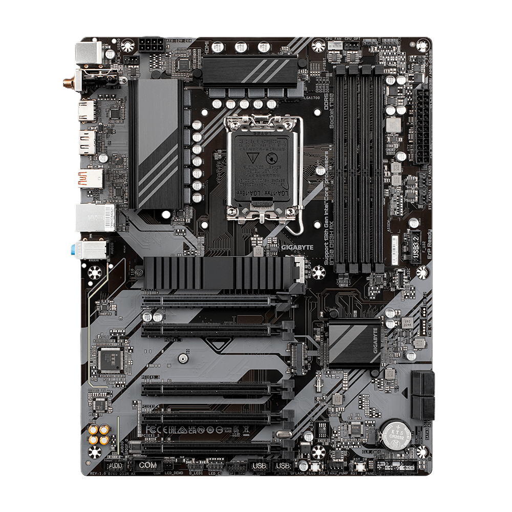 Mb Gigabyte B760 Ds3h Ax S-1700 / 4x Ddr5 7500(oc) / Hdmi / Dp / Wifi / Bt / Pcie 4.0 / Atx / Gama Media