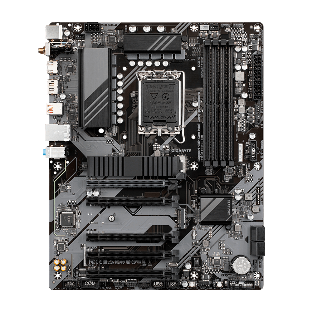 Mb Gigabyte B760 Ds3h Ax S-1700 / 4x Ddr5 7500(oc) / Hdmi / Dp / Wifi / Bt / Pcie 4.0 / Atx / Gama Media