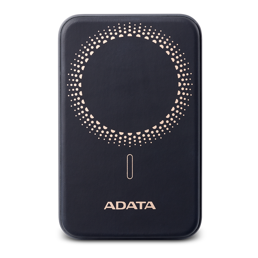 Bateria De Respaldo Adata Power Bank MagnÉtico R050 5000 Mah Usb -c Carga InalÁmbrica Color Negro (pr050-11bk)