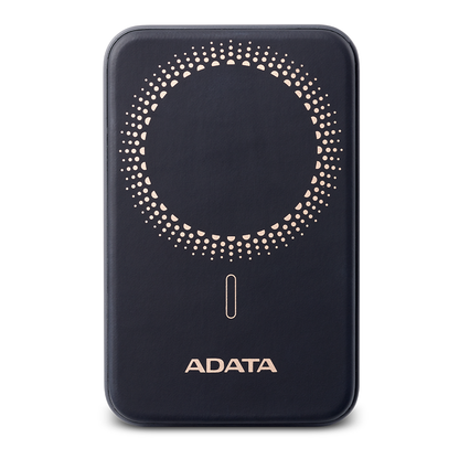 Bateria De Respaldo Adata Power Bank MagnÉtico R050 5000 Mah Usb -c Carga InalÁmbrica Color Negro (pr050-11bk)