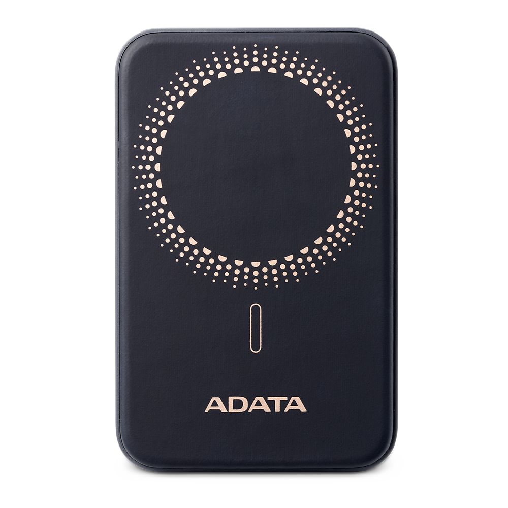 Bateria De Respaldo Adata Power Bank MagnÉtico R050 5000 Mah Usb -c Carga InalÁmbrica Color Negro (pr050-11bk)