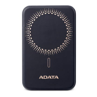 Bateria De Respaldo Adata Power Bank MagnÉtico R050 5000 Mah Usb -c Carga InalÁmbrica Color Negro (pr050-11bk)