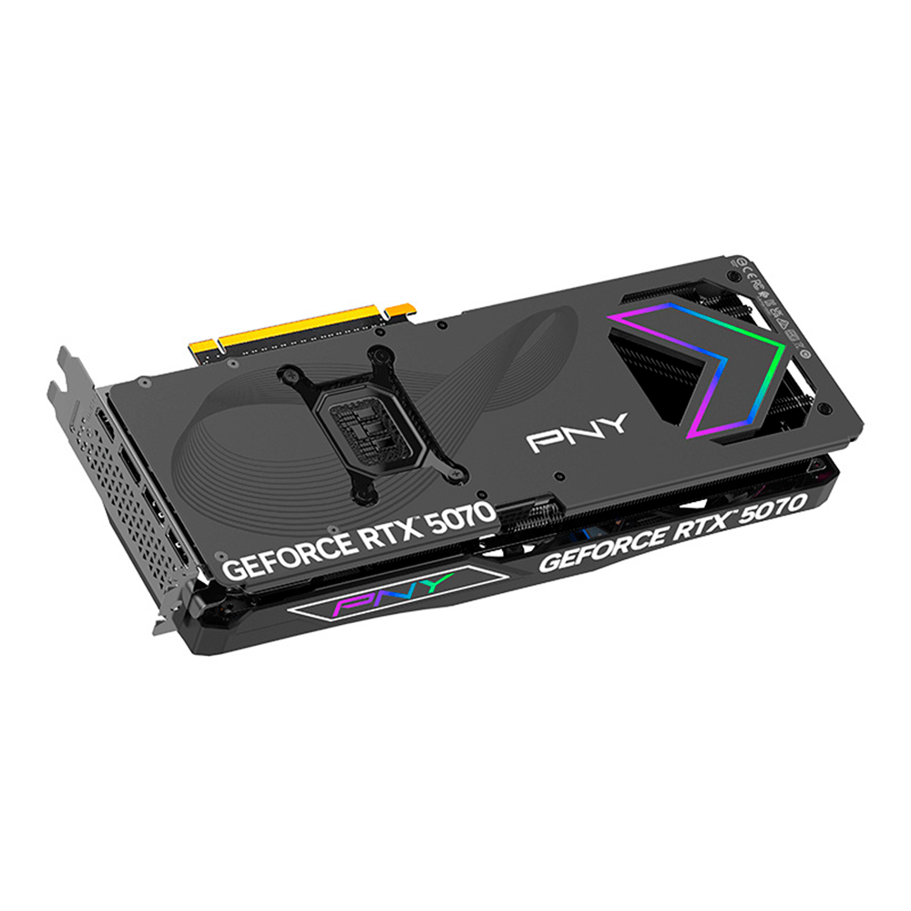 Tarjeta De Video Pny Geforce Rtx 5070 Triple Fan Argb Oc / 12gb Gddr7 Pcie 5.0 X16 / Gama Alta / Gamer