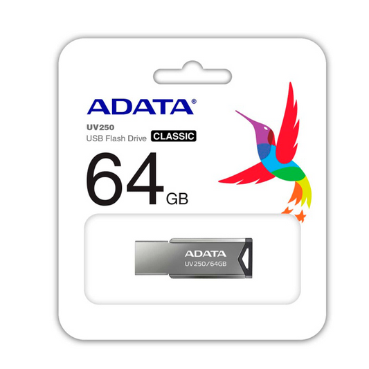 Memoria Adata 64gb Usb 2.0 Uv250 Metalica (auv250-64g-rbk)