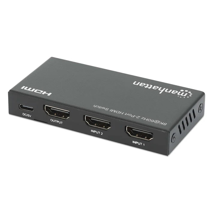 Switch Hdmi,manhattan,207942, 8k@60hz, 2 Entradas : 1 Salidas