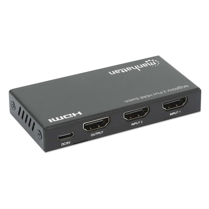 Switch Hdmi,manhattan,207942, 8k@60hz, 2 Entradas : 1 Salidas