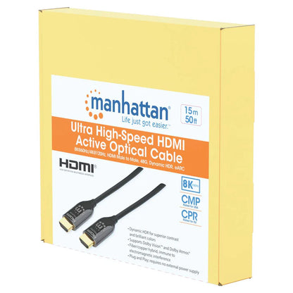Cables/manhattan/356176/cable Hdmi 2.1 Fibra Óptica 15m, 8ka60hz Certificado