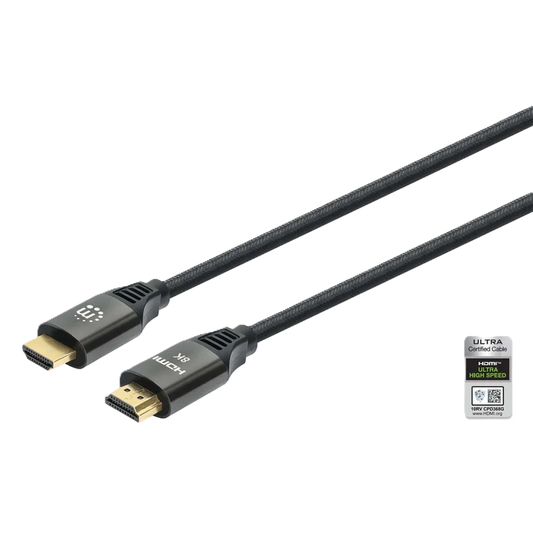 Cable Hdmi.manhattan,355957, 2.1 Textil M-m  3.0m, 8k@60hz,