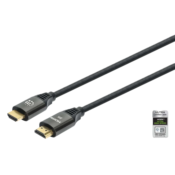 Cable Hdmi /manhattan / 355933 /2.1 Premium M-m 1.0m, 8k@60hz,chapa De Oro
