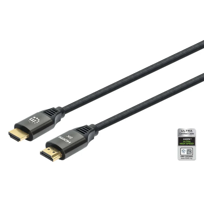Cable Hdmi /manhattan / 355933 /2.1 Premium M-m 1.0m, 8k@60hz,chapa De Oro