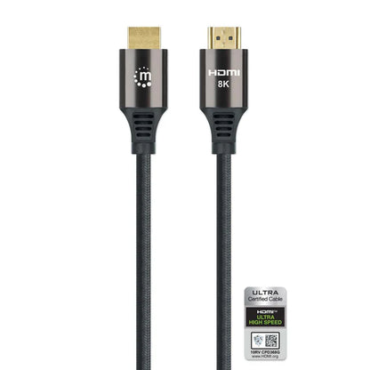 Cable Hdmi.manhattan,355957, 2.1 Textil M-m  3.0m, 8k@60hz,