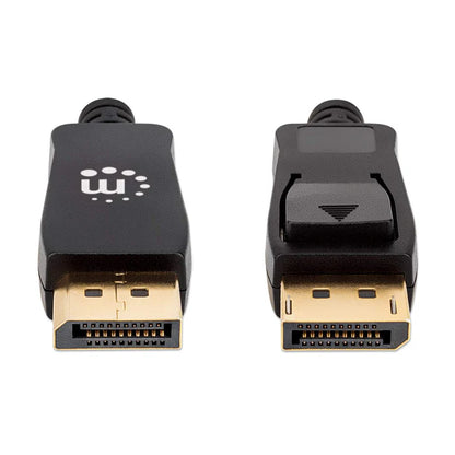 Cable Displayport,manhattan,353618, V1.4 M-m 2.0m Negro 8k60hz,chapados En Oro