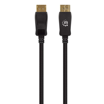 Cable Displayport,manhattan,353618, V1.4 M-m 2.0m Negro 8k60hz,chapados En Oro