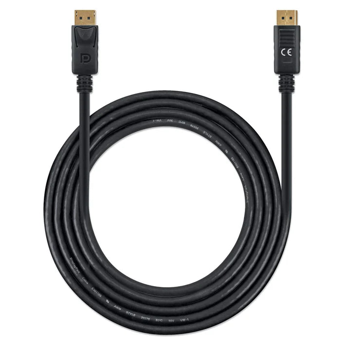 Cable Displayport,manhattan,355575,v1.4 M-m, 2.0m Negro 8k60hz
