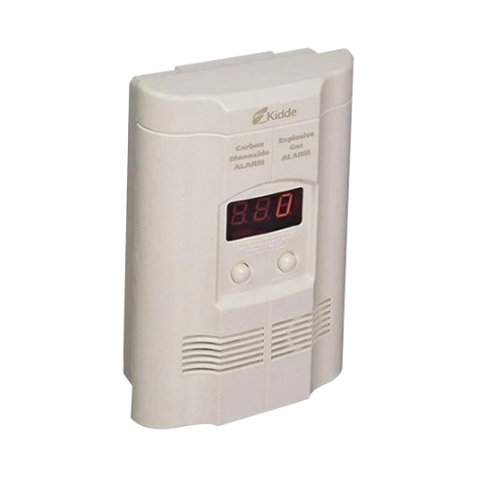 Detector Autónomo de Monóxido de Carbono (CO) y Gases Explosivos (Propano y Metano) ???Pantalla Digital ??? Conexión Directa a 120 VCA ??? Batería de Respaldo Incluida