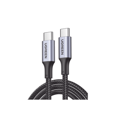 Cable Usb-c A Usb-c | 3 Metros | Carga Rápida De Hasta 100w | Transferencia De Datos 480 Mbps | Pd3.0 | Qc4.0/3.0/2.0 | Fpc | Afc | Protección Integrada| Caja De Aluminio | Nylon Trenzado | Amplia Compatibilidad | Color Negro.