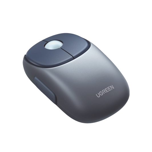 Mouse Inalámbrico  FUN?? / Recargable / 2.4G & Bluetooth / 4 Niveles de DPI / Silencioso / Ergonómico / 5 Botones / Compatible con Windows, macOS 10.5, Android iOS Linux y Chrome OS / Color Azul