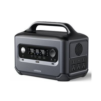 Estación de Energía Portátil 600W (680Wh) | 5 AC 600 W | 2 USB-C 100W | 2 USB-A 22.5 W | 1 Toma de Encendedor |  2 Salidas CC5521 | BMS | WIFI | Bluetooth | APP |  Tipo LiFePo4 |  Ciclo de vida 3000.