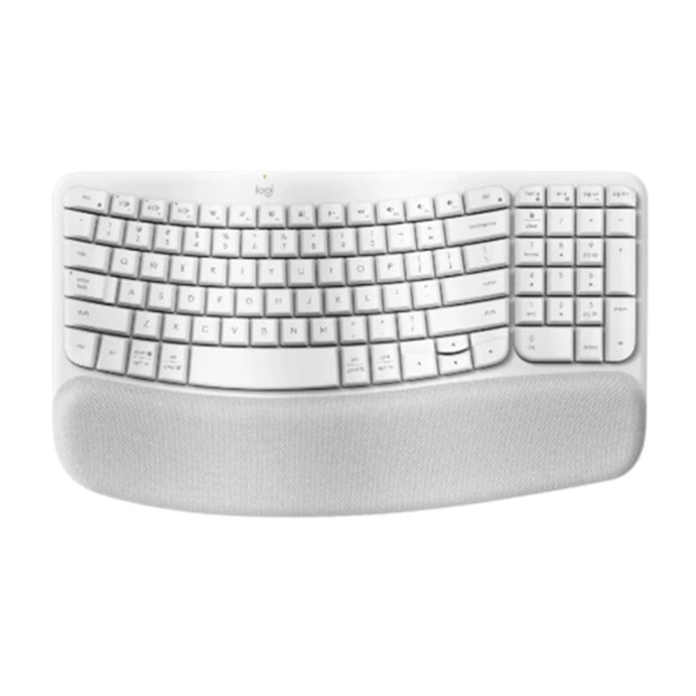 Teclado Logitech Wave Kyes Ergonomico Inalambrico Easy-switch Receptor Bolt (espaÑol) Blanco