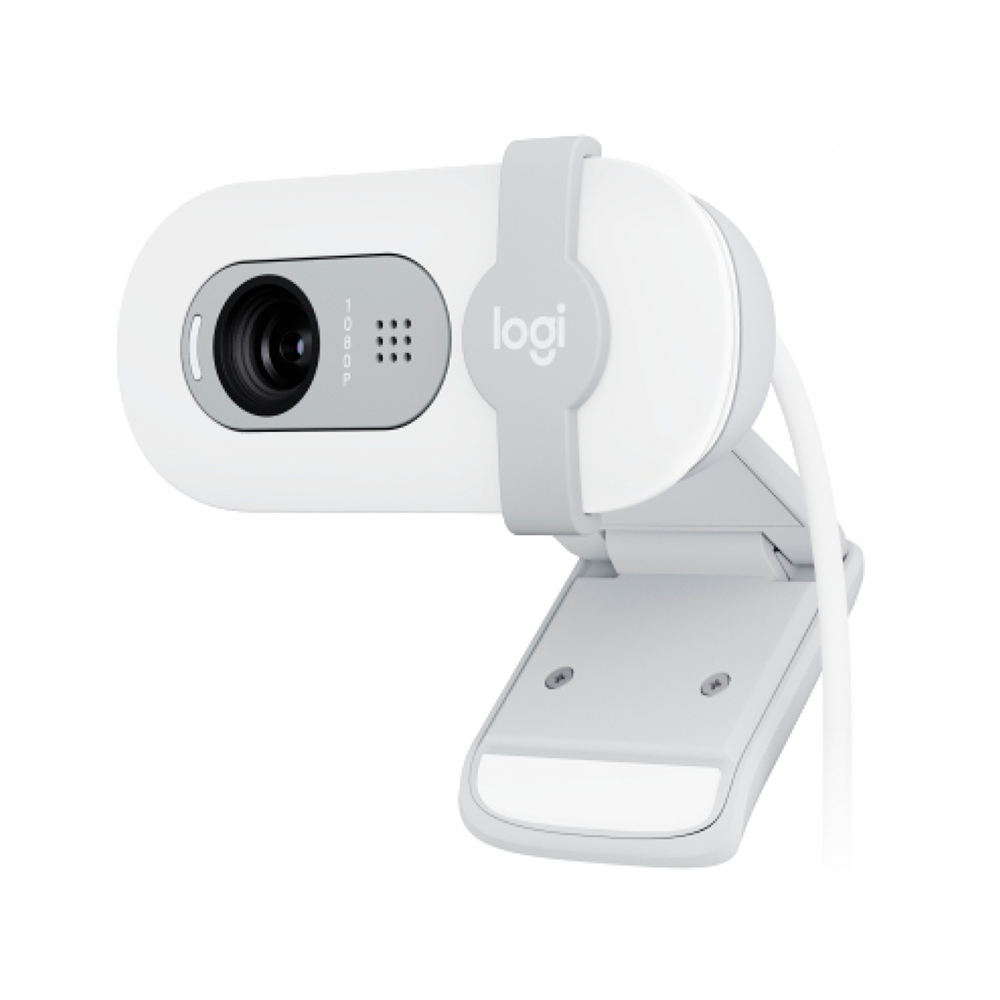 Webcam Logitech Brio 100 Blanco Fhd 1080 A 30 Fps 58° Rightlight 2, Microfono Usb-a Win/  Mac / Chrome