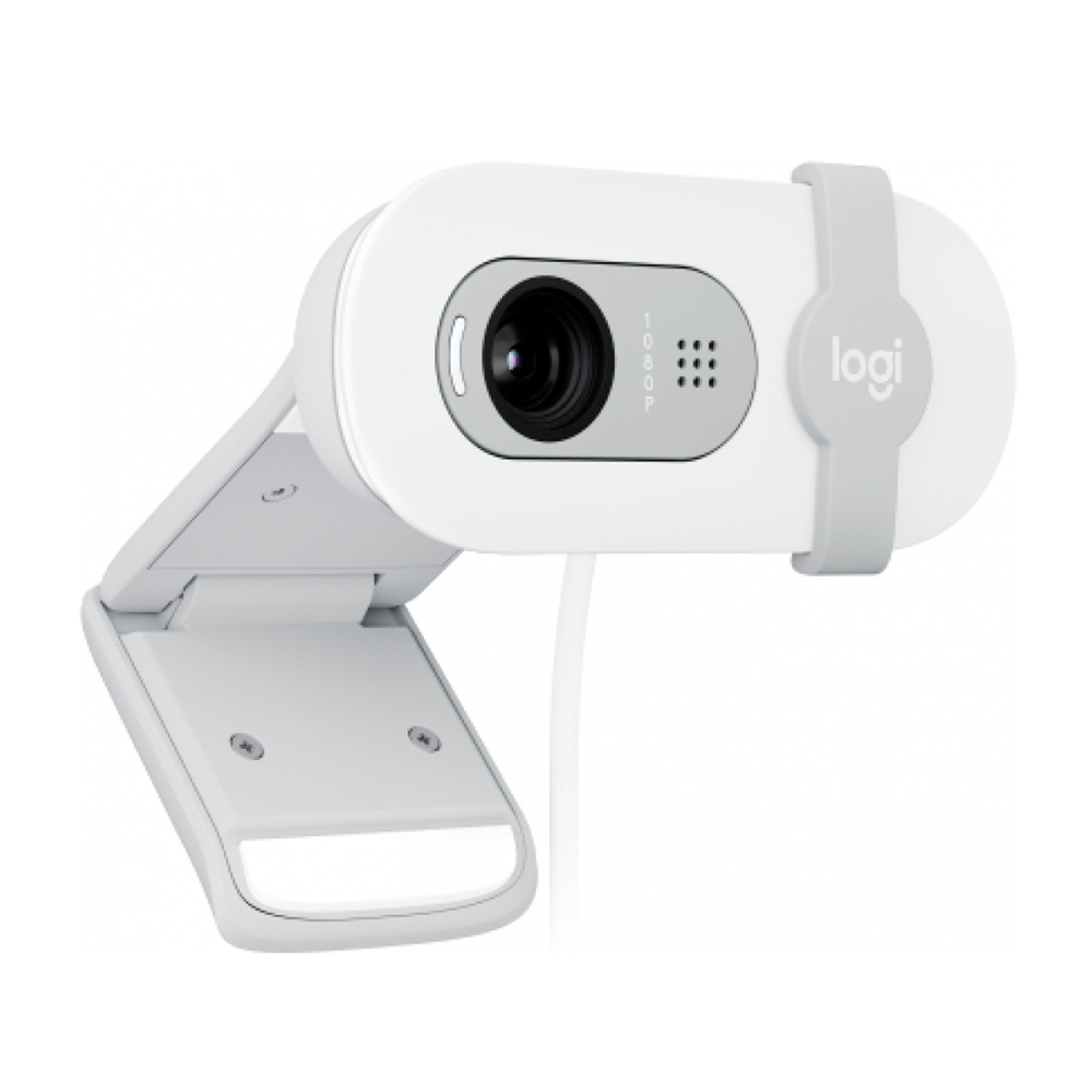 Webcam Logitech Brio 100 Blanco Fhd 1080 A 30 Fps 58° Rightlight 2, Microfono Usb-a Win/  Mac / Chrome