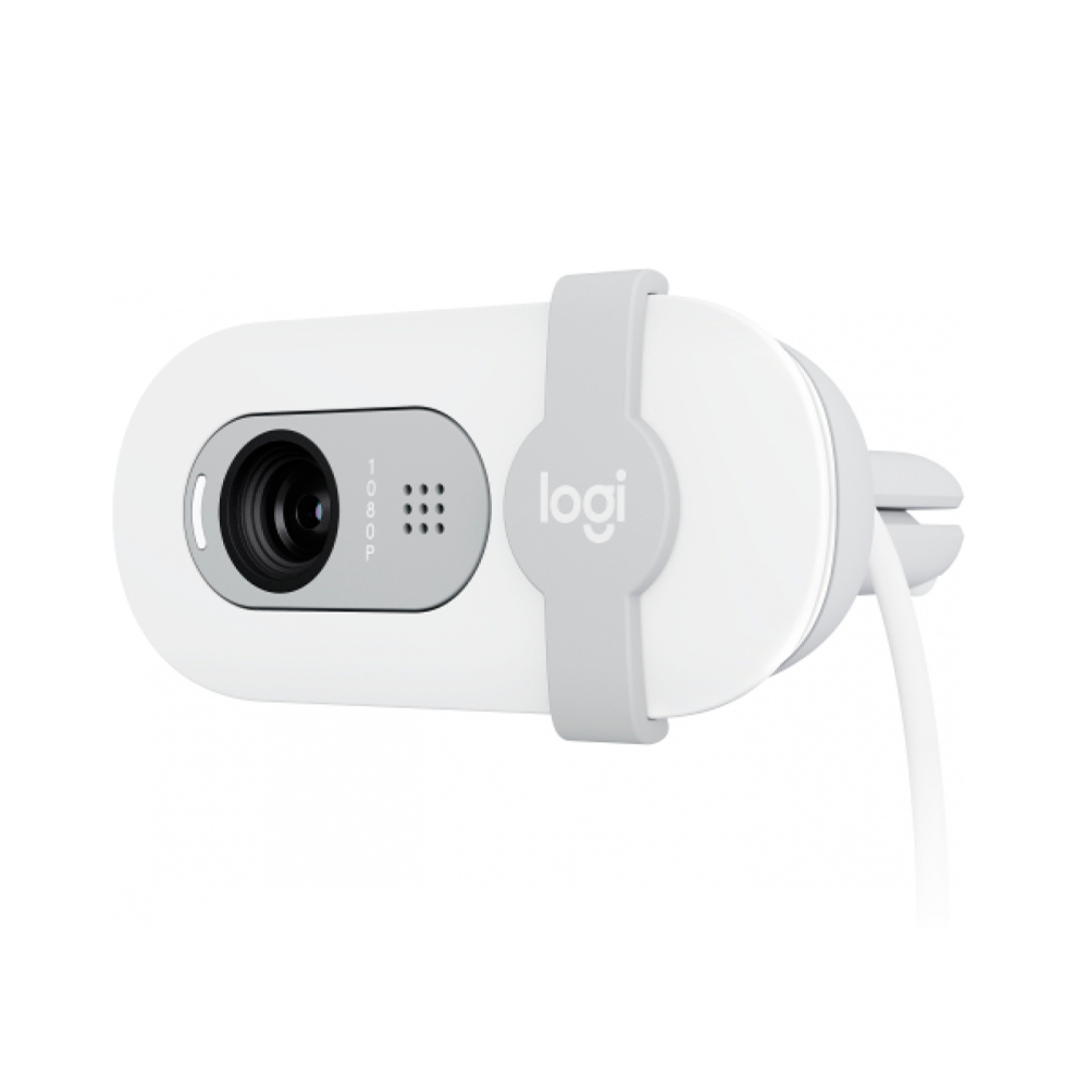 Webcam Logitech Brio 100 Blanco Fhd 1080 A 30 Fps 58° Rightlight 2, Microfono Usb-a Win/  Mac / Chrome