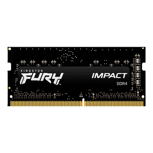 Memoria Ram Kingston Sodimm Ddr4 32gb 3200mt/s Fury Impact Black Cl20 260pin 1.2v C/difusor De Calor P/laptop Kf432s20ib/32