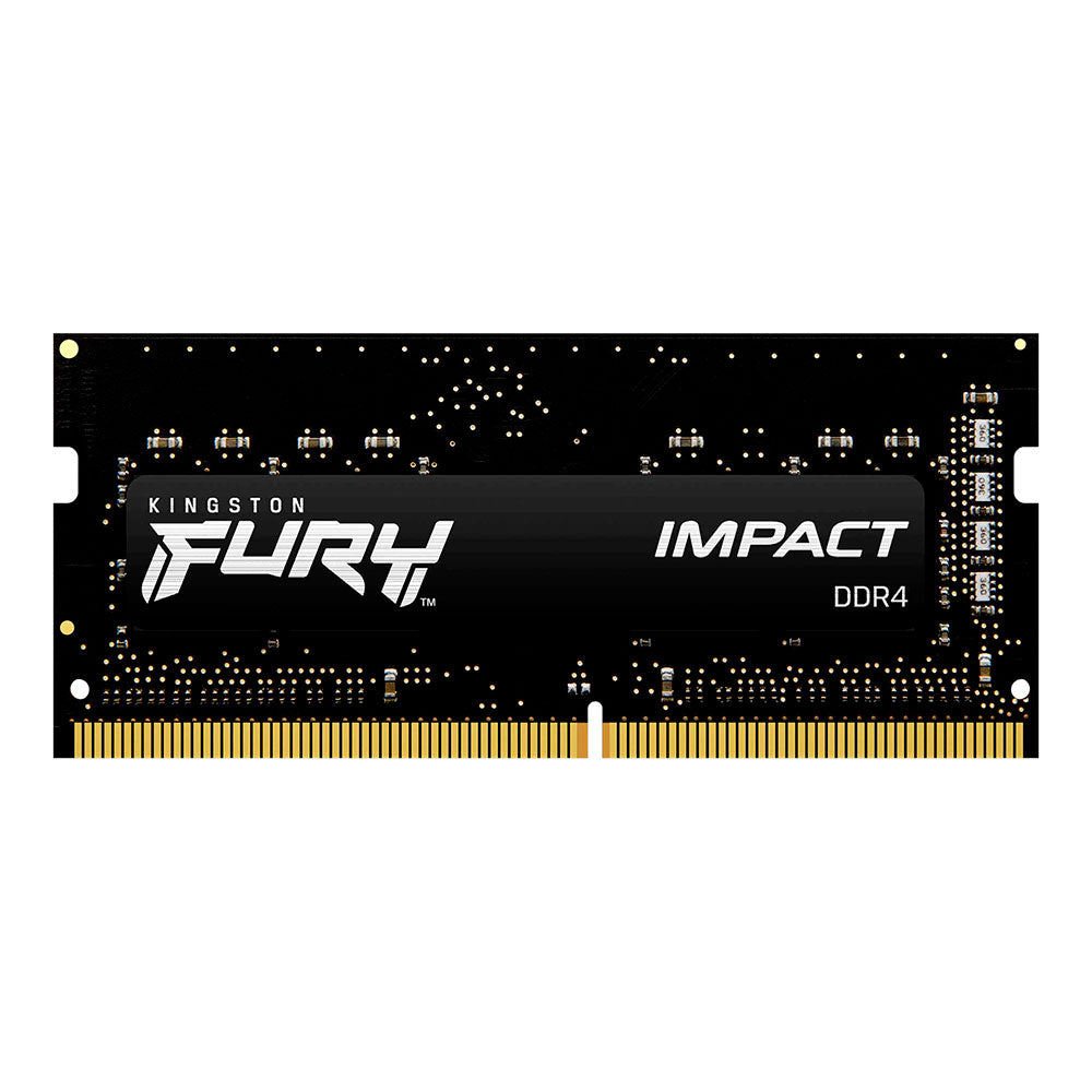 Memoria Ram Kingston Sodimm Ddr4 16gb 3200mt/s Fury Impact Black Cl20 260pin 1.2v C/difusor De Calor P/laptop Kf432s20ib/16