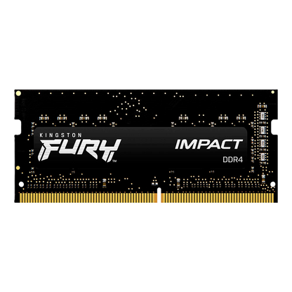 Memoria Ram Kingston Sodimm Ddr4 16gb 3200mt/s Fury Impact Black Cl20 260pin 1.2v C/difusor De Calor P/laptop Kf432s20ib/16