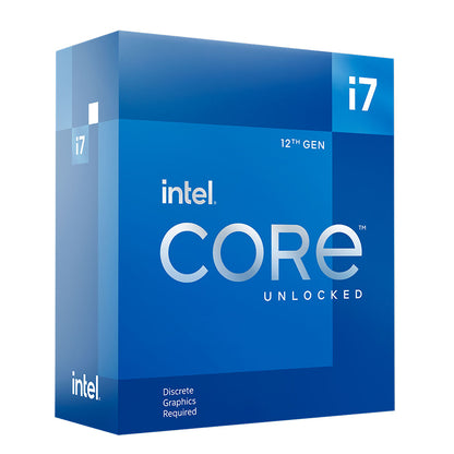 Procesador Intel Core I7-12700kf S-1700 12a Gen /3.6 - 5.0 Ghz /cache 25mb /12 Cores (8p+4e) /sin Graficos /sin Disipador /gamer Alto Ipa
