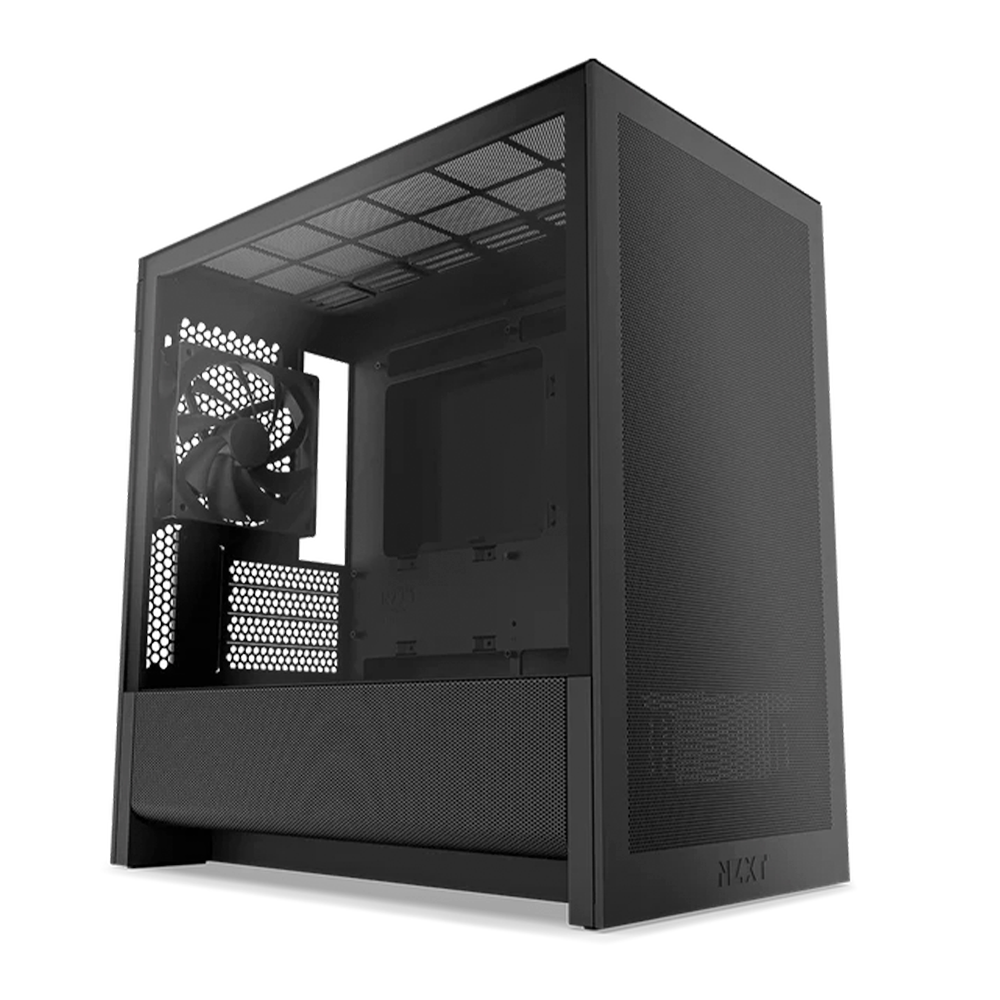 Gabinete Nzxt H3 Flow /negro / Vidrio Templado / Mini Torre/ Micro-atx /gamer