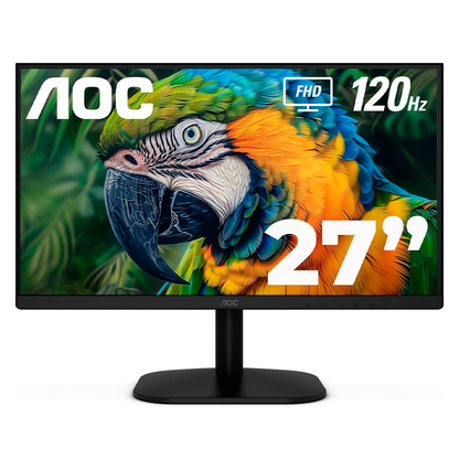 Monitor Led Aoc 27b35h3 / Color Negro / Panel Ips 27 / Hdmi Y Vga / Aspecto 16:9 / Tiempo De Respuesta 1ms / 120hz / Full Hd 1920x1080 / Vesa 100x100 Mm / Contraste 20,000,0001 / Brillo 300 Cd/m2