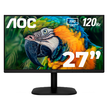 Monitor Led Aoc 27b35h3 / Color Negro / Panel Ips 27 / Hdmi Y Vga / Aspecto 16:9 / Tiempo De Respuesta 1ms / 120hz / Full Hd 1920x1080 / Vesa 100x100 Mm / Contraste 20,000,0001 / Brillo 300 Cd/m2