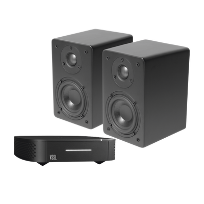 Kit Amplificador Vssl De 1 Zona + Altavoz De Estantería Color Negro De Truaudio