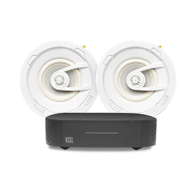 Kit Amplificador Vssl A1x | 2 Bocinas Para Plafón De 7in Truaudio G72