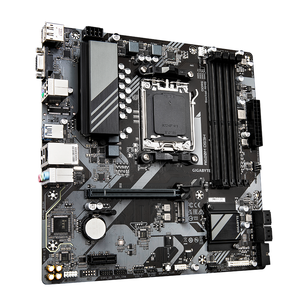 Tarjeta Madre Gigabyte A620m Ds3h / Amd Socket Am5 / Ddr5 / Dp / Hdmi / Micro Atx / Gama Basica