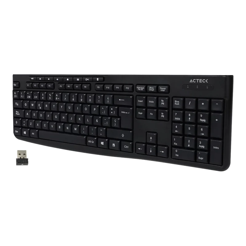 Teclado Acteck Inspire Ti215 / Inalambrico / Receptor Usb / Multimedia / 114 Teclas / EspaÑol /ac-913973