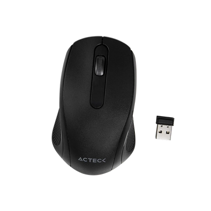 Mouse Acteck Optimize Mi240 / Inalambrico / Receptor Usb / Optico / 1600 Dpi Ajustable / Negro / Ac-928885