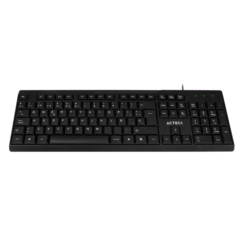 Teclado Acteck Inspire Ta210 / Alambrico Usb / EspaÑol / 105 Teclas / Windows / Membrana / Negro / Ac-928946