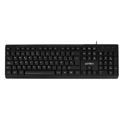 Teclado Acteck Inspire Ta210 / Alambrico Usb / EspaÑol / 105 Teclas / Windows / Membrana / Negro / Ac-928946