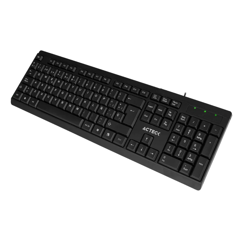 Teclado Acteck Inspire Ta210 / Alambrico Usb / EspaÑol / 105 Teclas / Windows / Membrana / Negro / Ac-928946