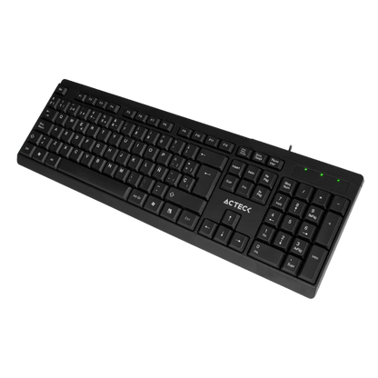 Teclado Acteck Inspire Ta210 / Alambrico Usb / EspaÑol / 105 Teclas / Windows / Membrana / Negro / Ac-928946