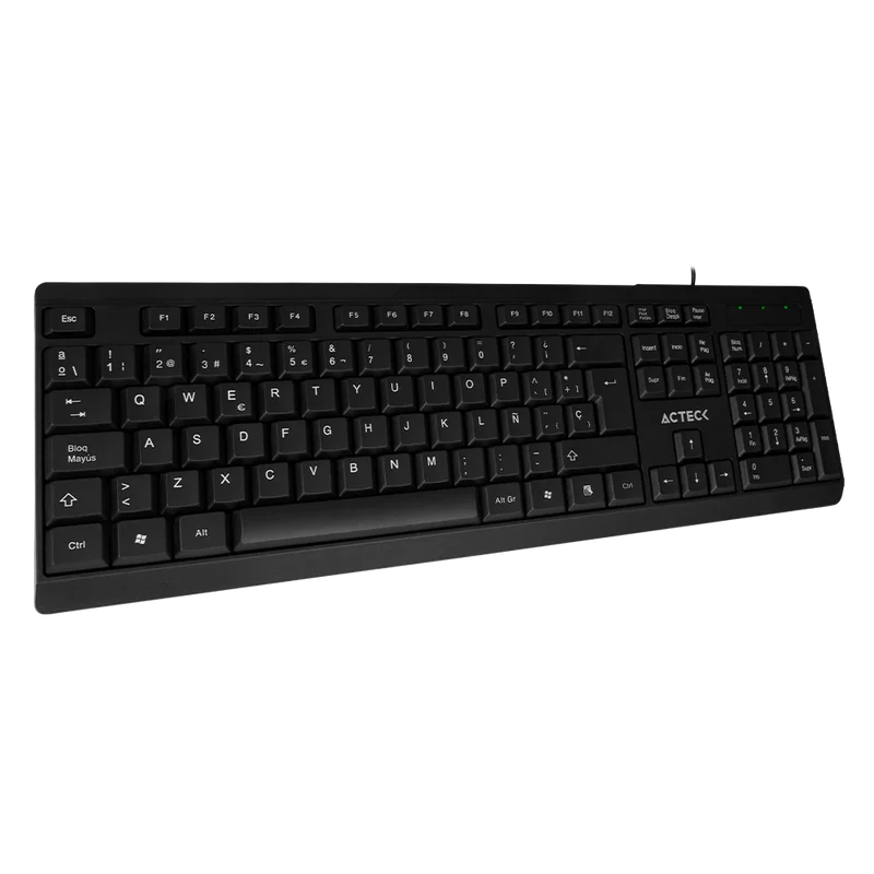 Teclado Acteck Inspire Ta210 / Alambrico Usb / EspaÑol / 105 Teclas / Windows / Membrana / Negro / Ac-928946