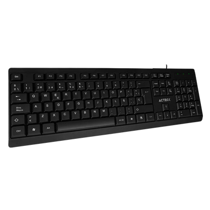 Teclado Acteck Inspire Ta210 / Alambrico Usb / EspaÑol / 105 Teclas / Windows / Membrana / Negro / Ac-928946