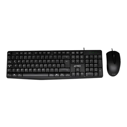 Kit Acteck Creator Mk210 / Teclado Y Mouse / Alambrico Usb / 105 Teclas / EspaÑol / Windows / Optico / 2 Botones + Scroll / 1000 Dpi / Negro / Ac-928984