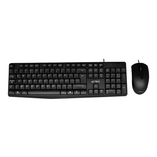 Kit Acteck Creator Mk210 / Teclado Y Mouse / Alambrico Usb / 105 Teclas / EspaÑol / Windows / Optico / 2 Botones + Scroll / 1000 Dpi / Negro / Ac-928984